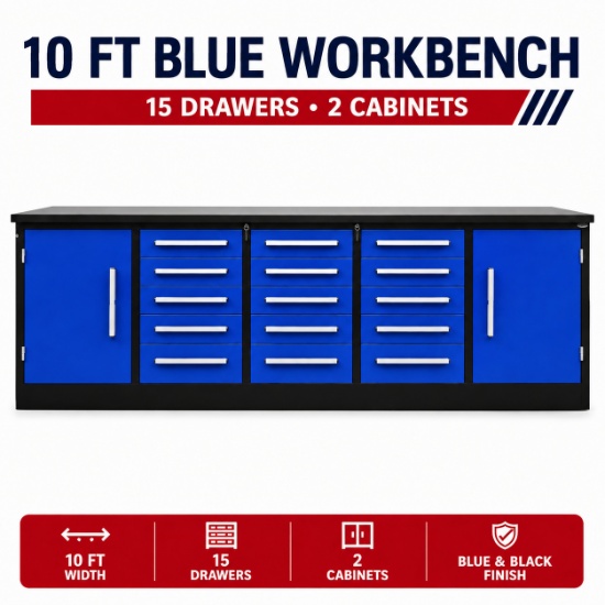 Unused Work Bench 10FT-15D-2 Blue