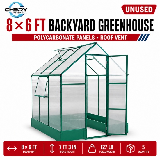 Unused Greenhouse - NBK250-PB - 8'x6'ft