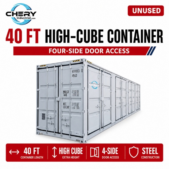 Unused High Cube Two Doors Container 40' with Logo