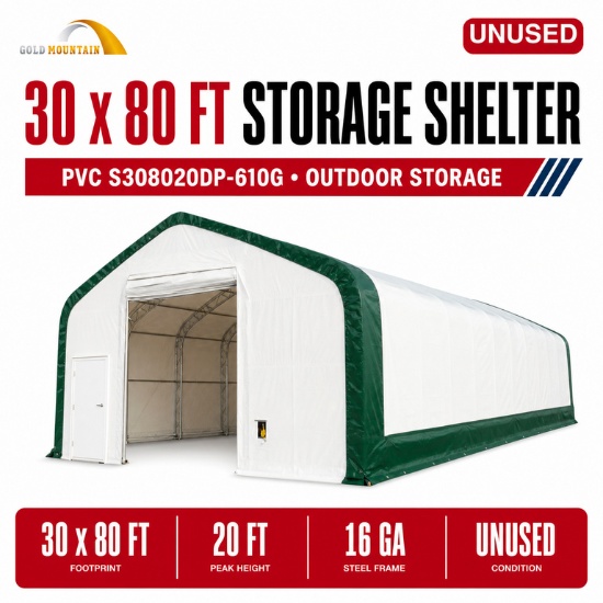 Unused Storage Shelter PVC S308020DP-610g