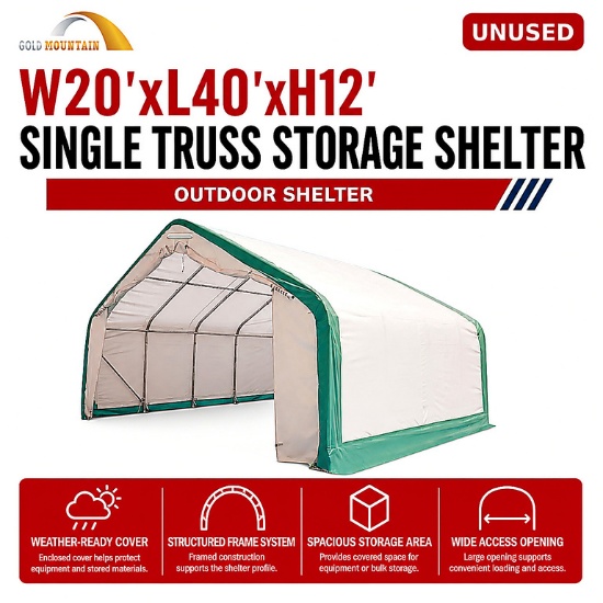 Unused Storage Shelter SP204016DP-500g PVC