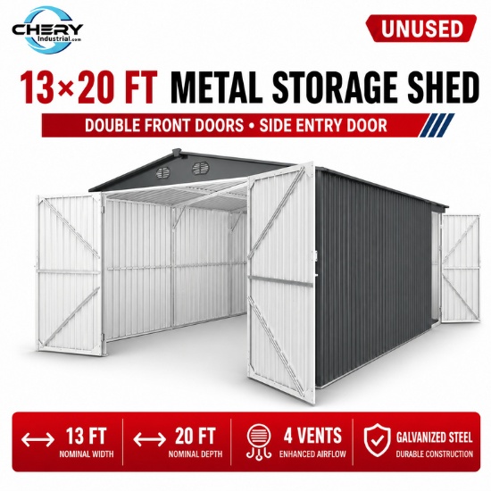 Unused Metal Storage Shed 13x20FT