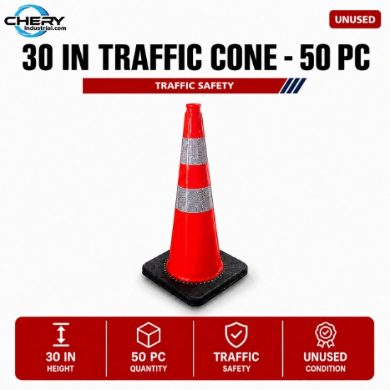 Unused TC-PVC75BR 30in TRAFFIC CONE 50 pc