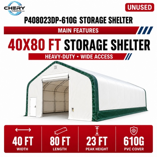 Unused Storage Shelter P408023DP-610g PVC