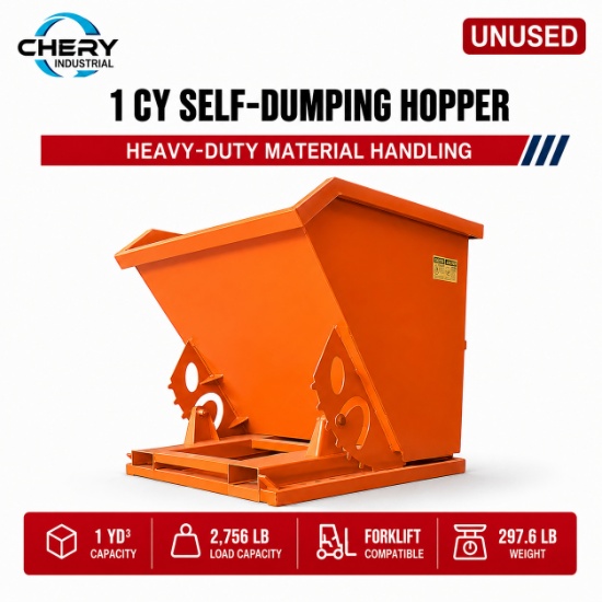 Unused Self Dumping Hopper 1CY .-Orange