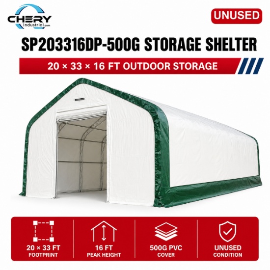 Unused Storage Shelter SP203316DP-500g PVC