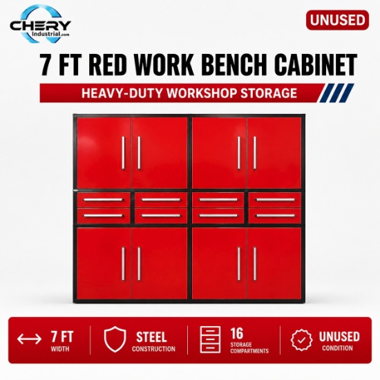 Unused Work Bench 7FT-8D. Red