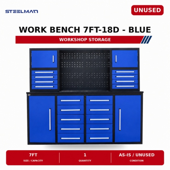 Unused Work Bench 7FT-18D - blue