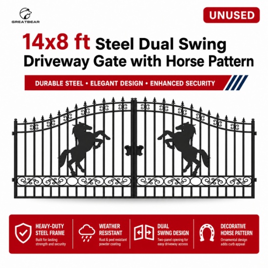 Unused Iron Gate 14' - Horse with Paper Edge Protector