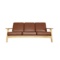 Hans Wegner for GETAMA GE-290/3 Three-Seat Plank Sofa in Leather