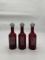 Set of Three Glass Decanters