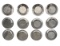 Set of Twelve Sterling Silver .925 Bread Plates