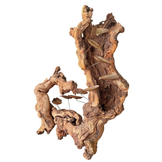 Driftwood and Copper Fountain; Attributed to Scott Coblentz