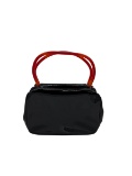 Vintage Black Patent Purse with Bakelite Handles