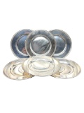 Set of Six Sterling Silver .925 Bread Plates
