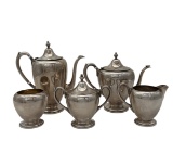 F.B. Rogers Five-Piece Sterling Silver .925 Tea Set