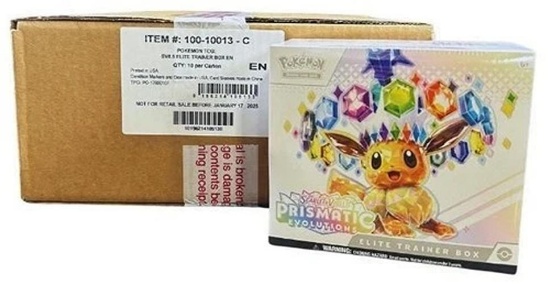 Pokemon TCG Prismatic Evolutions 10 BOX ELITE TRAINER BOX CASE Factory Sealed