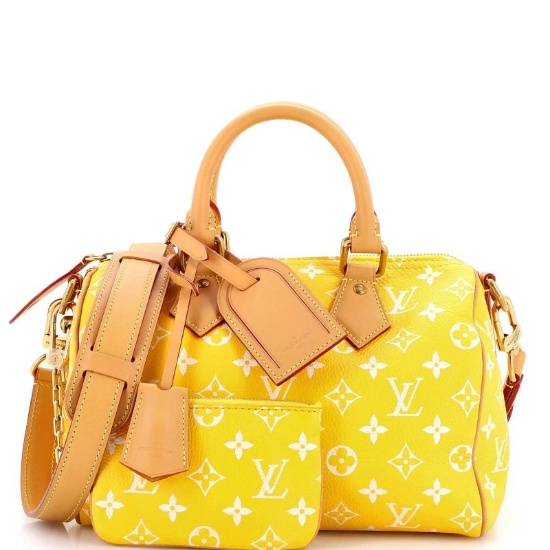 Louis Vuitton Speedy P9 Bandouliere Bag Monogram Leather 25