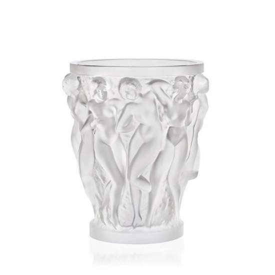 LALIQUE CRYSTAL BACCHANTES VASE945 H x 85 D