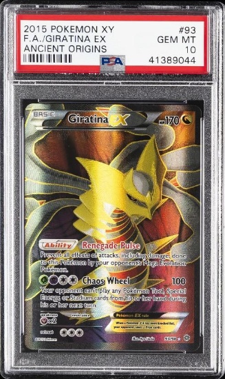 2015 POKEMON XY ANCIENT ORIGINS 93 FULL ARTGIRATINA EX PSA 10