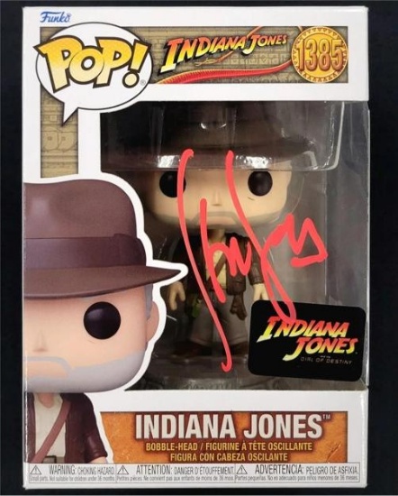 Harrison Ford signed Indiana Jones Funko Pop (Beckett LOA)