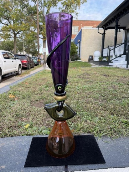 David Garcia Signed At Glass Sculpture~(Approx. 24" Tall )
