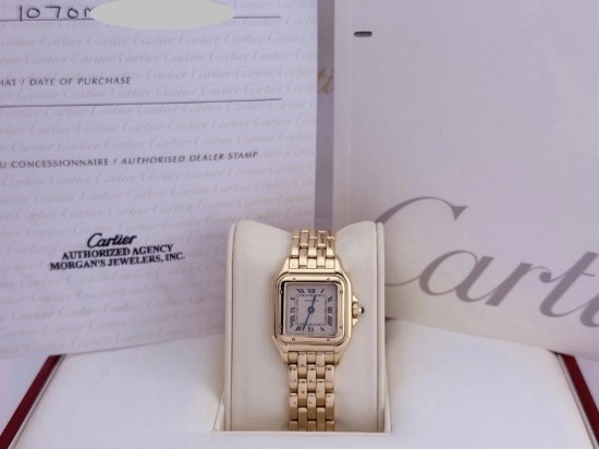 Cartier Panthere de Cartier 1070 22mm 18K Yellow Gold Box Papers