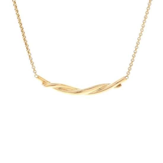 Cartier Entrelaces Pendant Necklace 18K Yellow Gold