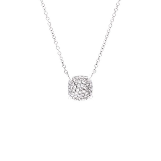 Tiffany & Co. Paloma Picasso Sugar Stacks Pendant Necklace 18K White Gold