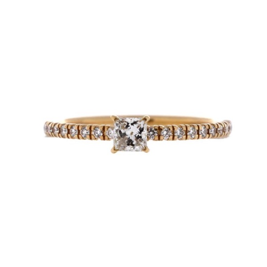 Cartier Etincelle de Cartier Ring 18K Yellow Gold with Princess Cut Diamond