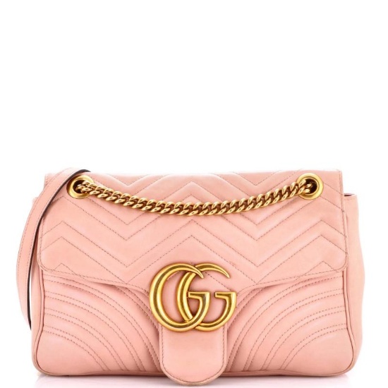 Gucci GG Marmont Flap Bag Matelasse Leather Medium