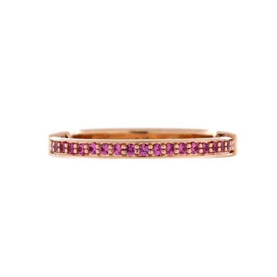 Tiffany & Co. Lock Ring 18K Rose Gold with Pink Sapphires
