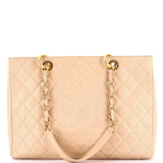 Chanel Grand Shopping Tote Quilted Caviar