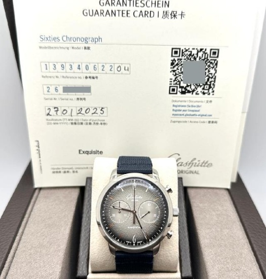 2025 Glashutte Original Sixties Chronograph 1-39-34-06-22-04 Steel Box Papers