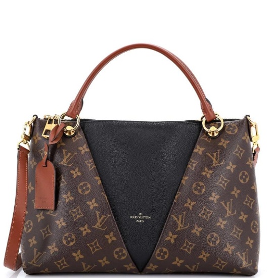 Louis Vuitton V Tote Monogram Canvas and Leather MM