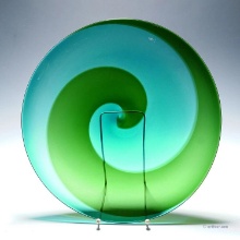 Large Venini Plate 'Coreano', Designed by Tapio Wirkkala in 1966