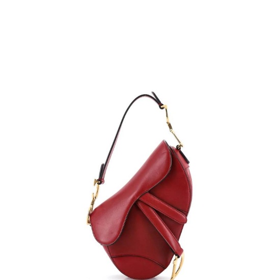 Christian Dior Saddle Handbag Leather Mini