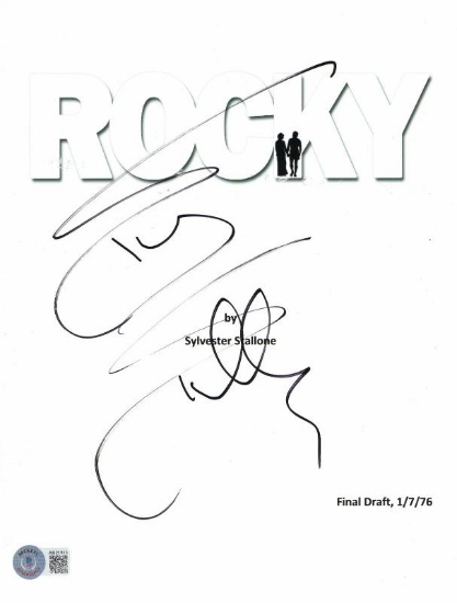 SYLVESTER STALLONE SIGNED ROCKY FULL SCRIPT SCREENPLAY AUTOGRAPH BECKETT BAS