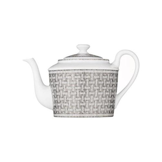 NEW HERMES MOSAIQUE AU 24 PLATINUM TEAPOT #P035018P BRAND NIB FRENCH PORCELAIN