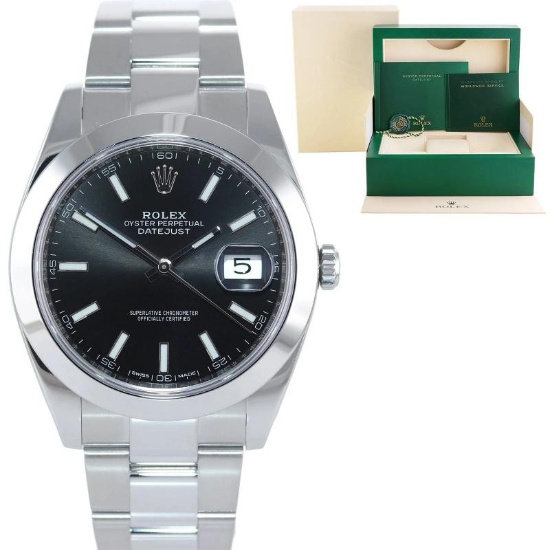 2020 MINT Rolex 126300 DateJust 41 Steel Black Dial Oyster 41mm Watch Box