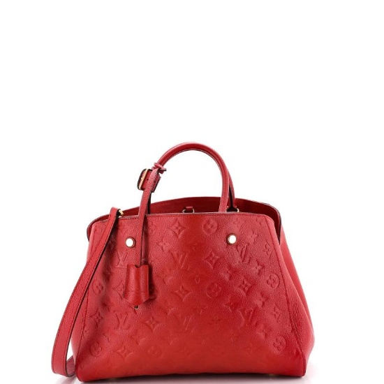 Louis Vuitton Montaigne Handbag Monogram Empreinte Leather MM