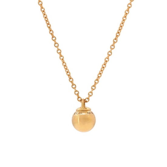 Tiffany & Co. HardWear Ball Pendant Necklace 18K Rose Gold 8mm