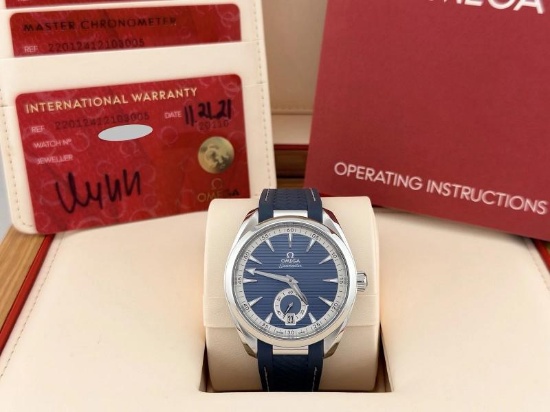 Omega Seamaster Aqua Terra 220.12.41.21.03.005 41mm Blue Dial Steel Box Paper
