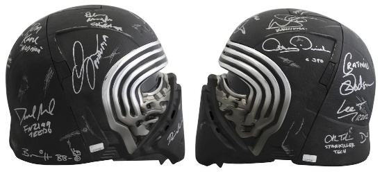 Star Wars (19) Driver, Ridley, Daniels, Mayhew, Signed Kylo Ren FS Helmet BAS