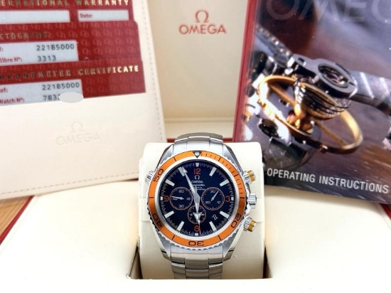 Omega Seamaster Planet Ocean 600M Chronograph 2218.50.00 45.5mm Steel Box Paper