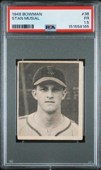 1948 Bowman #36 Stan Musial Rookie RC PSA 1.5 FR HOF