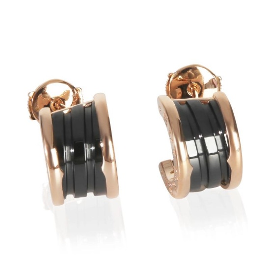 BVLGARI Rose Gold B.zero1 Hoop Earrings