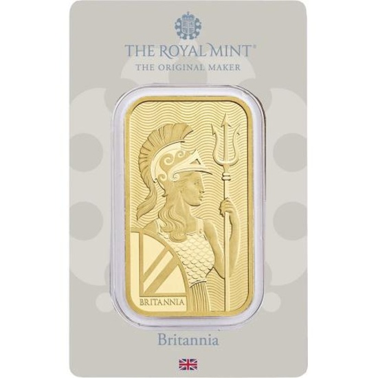 1 oz. Gold Bar - Royal Mint Britannia - 999.9 Fine in Assay