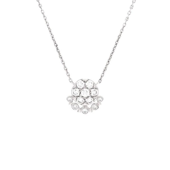 Cartier Etincelle de Cartier Cluster Pendant Necklace 18K White Gold