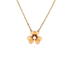 Van Cleef & Arpels Frivole Pendant Necklace 18K Yellow Gold and Diamond Mini